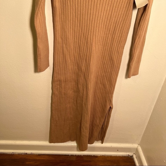 Wayf x BFF Hollie Long Sleeve Sweater Dress Camel - Picture 7 of 13
